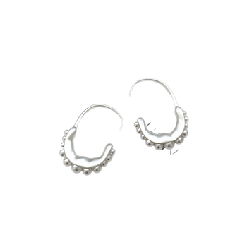 Cercei cu perle, formă geometrică, placare electroplată, stil lux lejer, pentru femei