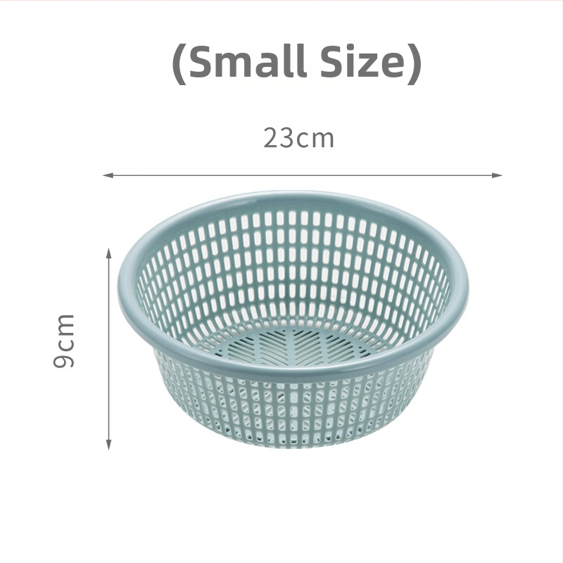 Műanyag gyümölcs- és zöldségkosár leeresztő nyílásokkal, minimalist stílusú konyhai tároló
