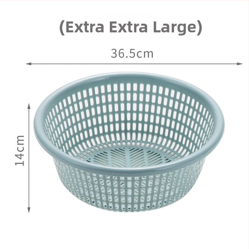 Műanyag gyümölcs- és zöldségkosár leeresztő nyílásokkal, minimalist stílusú konyhai tároló