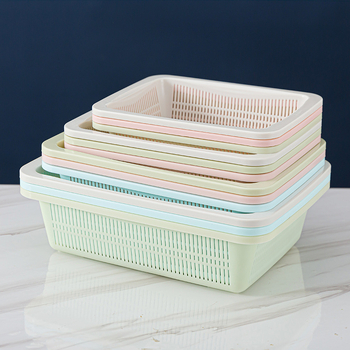 Кухненска пластмасова кошница за плодове и зеленчуци — прост модерен стил, кошница за кухня (Galley Basket), пусната през лято 2015 г.