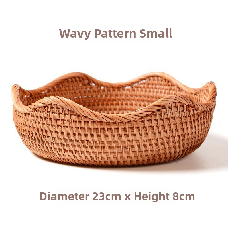 Gyümölcskosár - kézzel készített rattanból, kör alakú, pasztorális stílus, Xin yi teng márka, első osztályú minőség, 2013 tavaszán debütált.