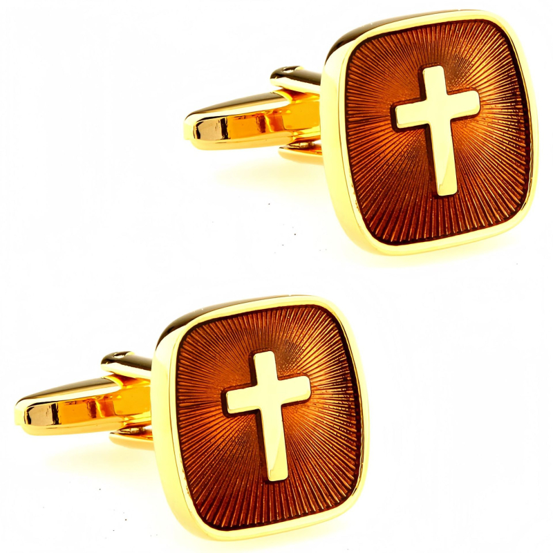 Копчета за ръкавели – френски стил, унисекс; форма констелация; стомана с електроплатина; кристал бял призрак