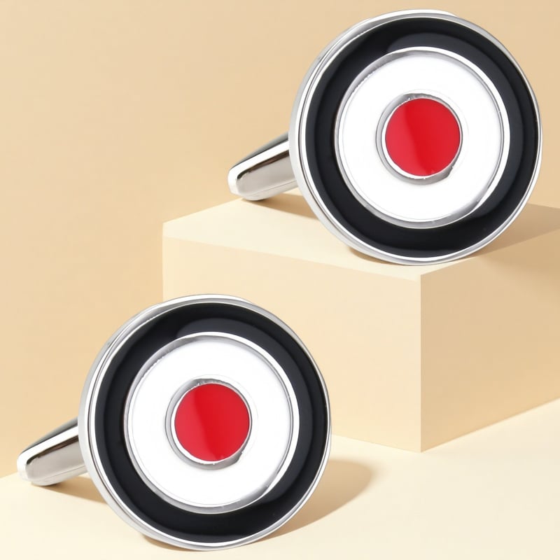 Копчета за ръкавели – френски стил, унисекс; форма констелация; стомана с електроплатина; кристал бял призрак