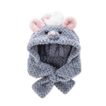 All-in-One dječja kapa-šal – pliš kapa za zimu s zaštitom ušiju, otporno na vjetar, za 6–12 mjeseci