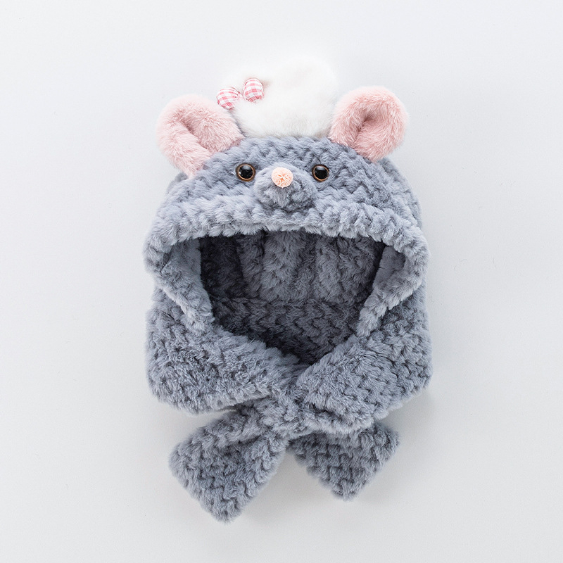 All-in-One dječja kapa-šal – pliš kapa za zimu s zaštitom ušiju, otporno na vjetar, za 6–12 mjeseci