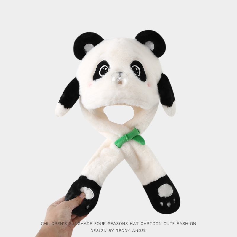 Dječja kapa s integriranim ovratnikom, zaštita za uši, zima, 4–6 godina, 100% poliester, otporna na vjetar