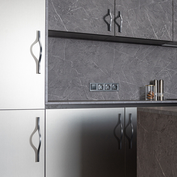 Ručka za vrata ormara, aluminijska legura, lijevano pod tlakom, moderni minimalistički stil, Jane Hao model 5071