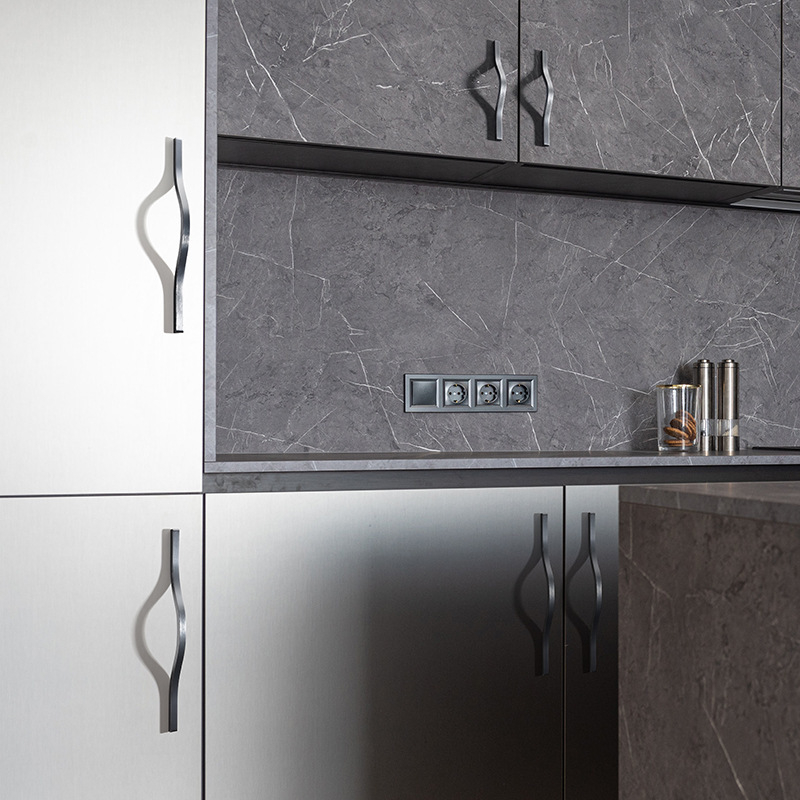 Ručka za vrata ormara, aluminijska legura, lijevano pod tlakom, moderni minimalistički stil, Jane Hao model 5071