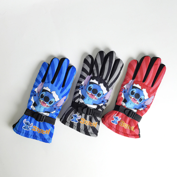 Zimske dječje skijaške rukavice, akrilno vlakno, protuklizne, tople, s dodirnim zaslonom, za uzrast 5–10 godina