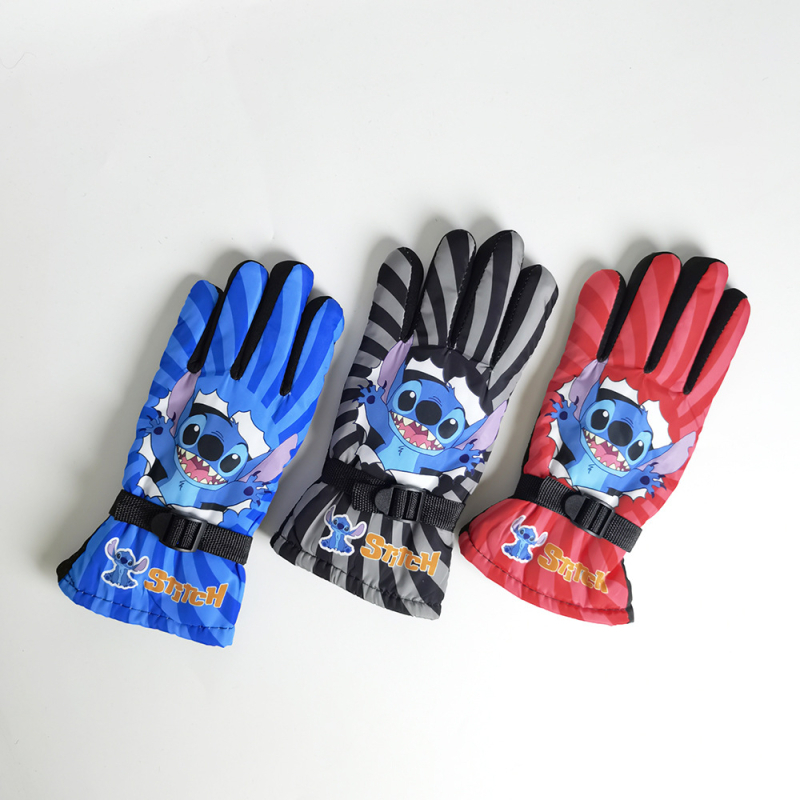 Zimske dječje skijaške rukavice, akrilno vlakno, protuklizne, tople, s dodirnim zaslonom, za uzrast 5–10 godina