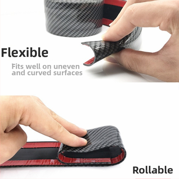 PU ukse külje kokkupõrkeriba süsinikkiust välimusega, kohandatava töötlemisega, universaalne sobivus