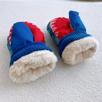 Dječje skijaške rukavice, poliester, tople, unisex, mitten stil s karikaturom
