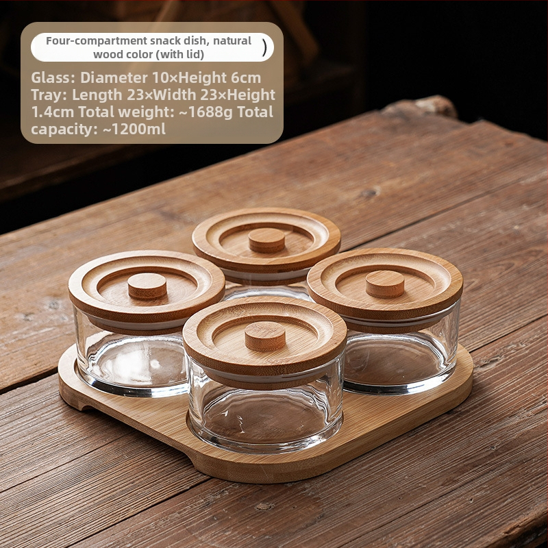 Üveg gyümölcstál - Zhaoyi - Prémium minőség - Modern minimalista stílus