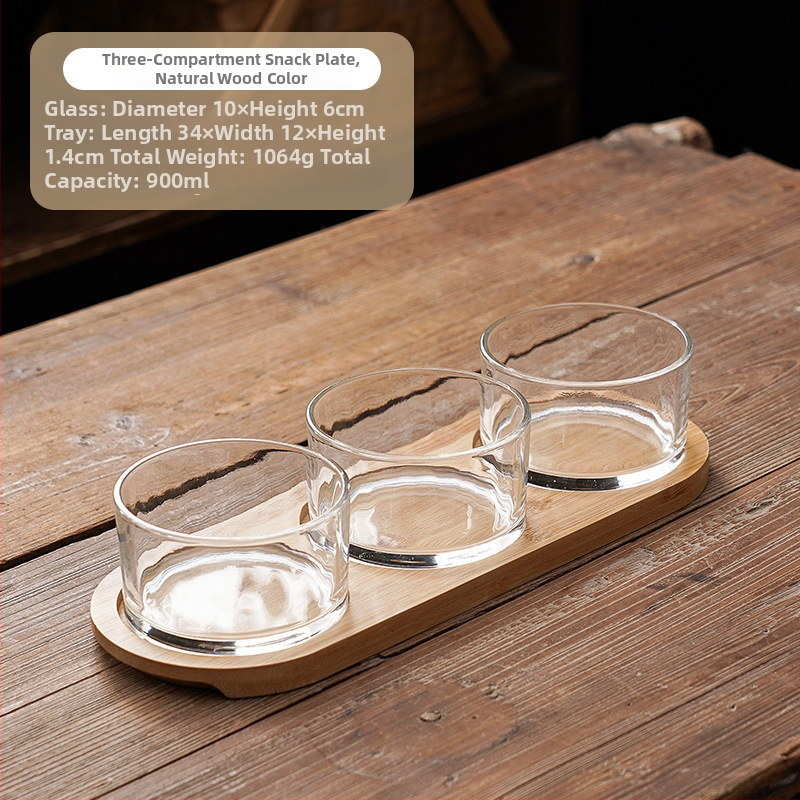 Üveg gyümölcstál - Zhaoyi - Prémium minőség - Modern minimalista stílus