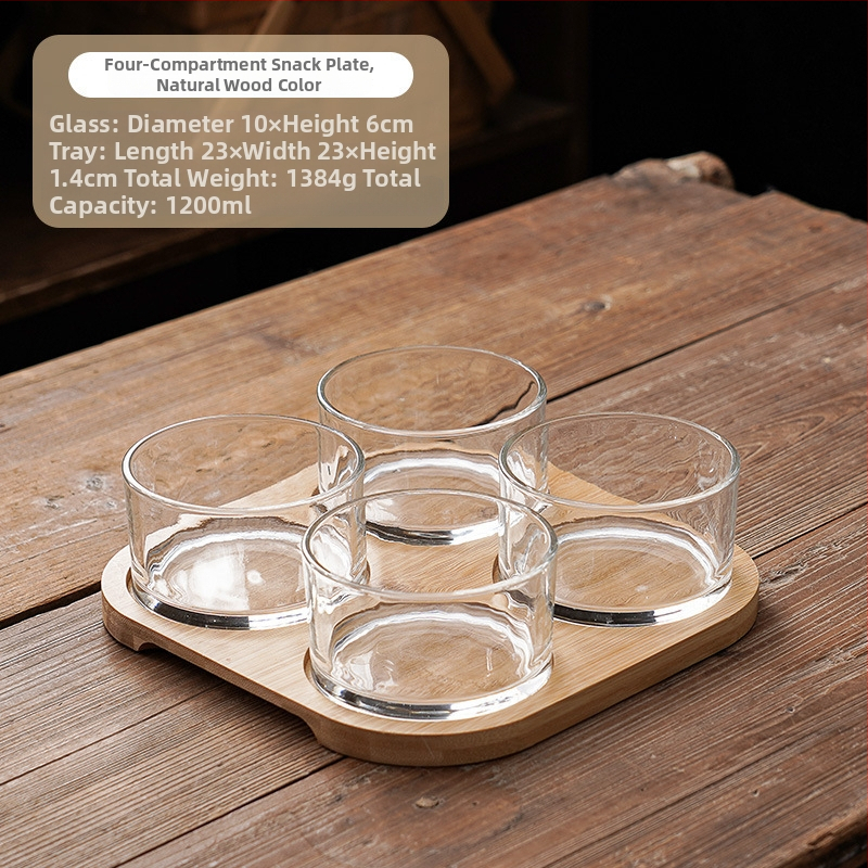 Üveg gyümölcstál - Zhaoyi - Prémium minőség - Modern minimalista stílus