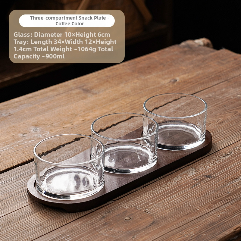 Üveg gyümölcstál - Zhaoyi - Prémium minőség - Modern minimalista stílus