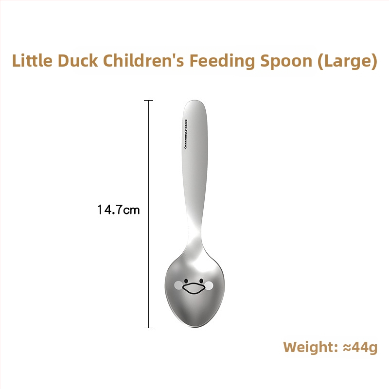 Dječji pribor: žlica i vilica od 304 nehrđajućeg čelika, cartoon uzorak životinja, mogućnost prilagodbe