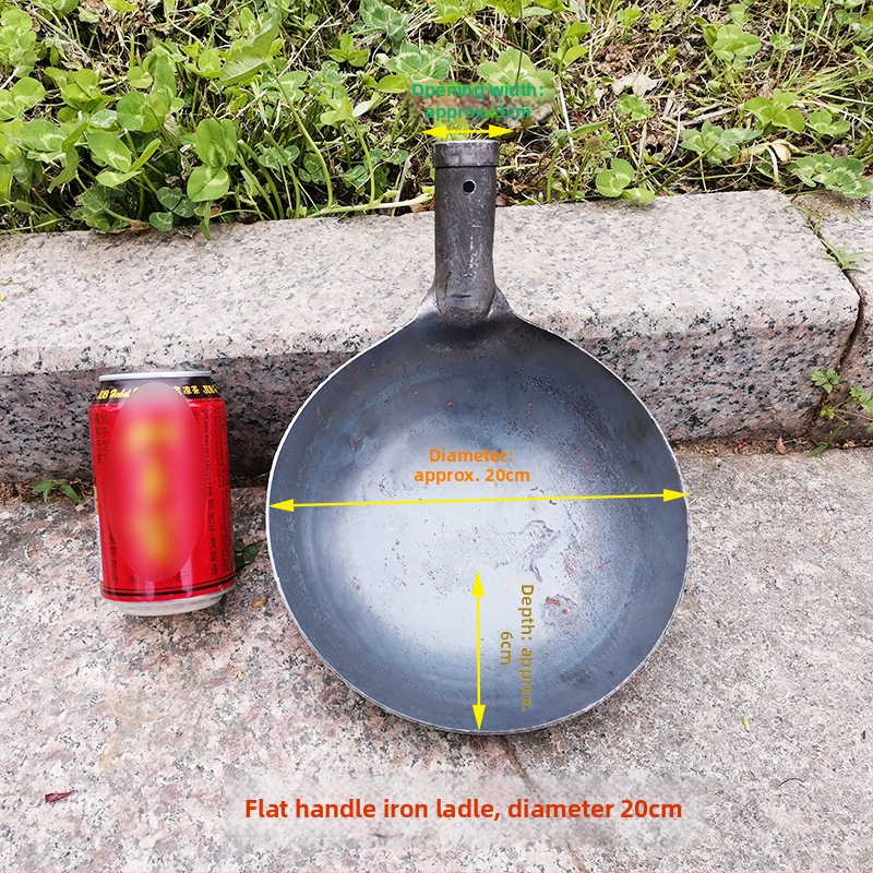 Long River dzelzs gatavošanas karote, antīkā stilā