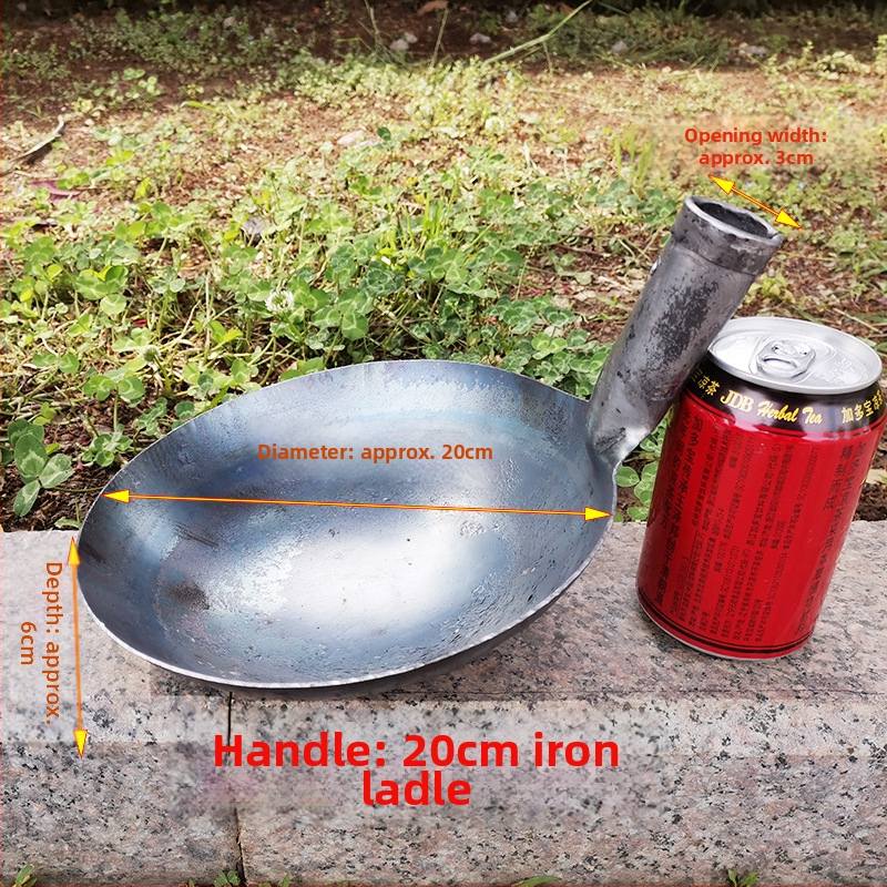 Long River dzelzs gatavošanas karote, antīkā stilā