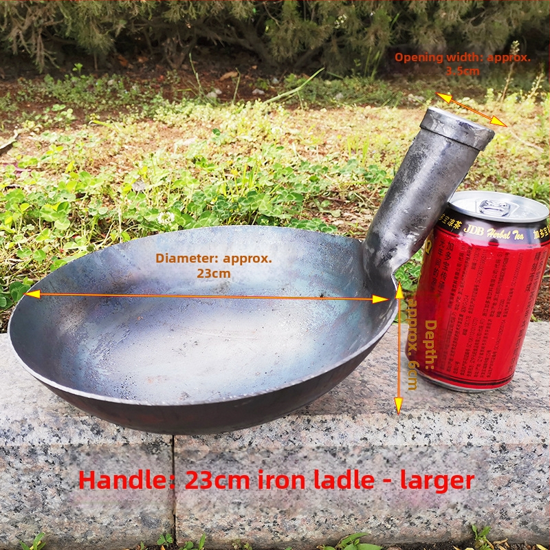 Long River dzelzs gatavošanas karote, antīkā stilā