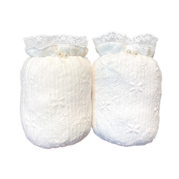 Bērnu plaukstas aizsargi ar mežģīnēm rudens–ziemas sezonai (Pret netīrumiem; Rudens/Ziema; Vecuma grupa 0–8 gadi; Raksts: Vienkrāsains; Zīmols Friendly)