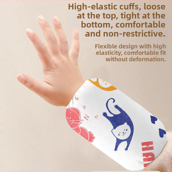 Detské nepremokavé PVC rukávy s karikatúrnym motívom, ochrana proti zašpineniu