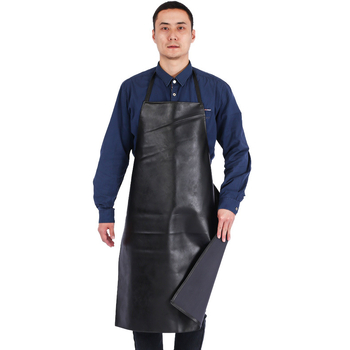 Δερμάτινη ποδιά χωρίς μανίκια, αδιάβροχη και ανθεκτική στο λάδι, μοντέρνο και απλό στυλ, μονόχρωμο σχέδιο