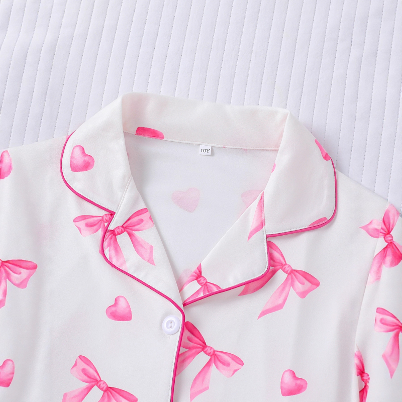 Dječji set pidžame s dugim rukavima i dugim hlačama, poliester 90-95%, prozračan i antibakterijski