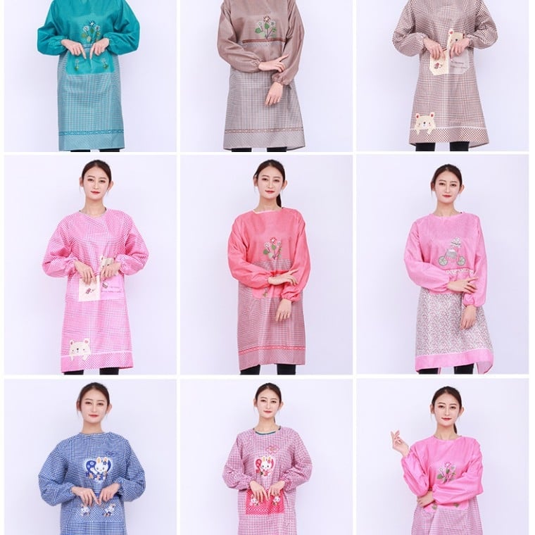 Ποδιά Cox Man με μανίκια – αντιλερωτικό βελούδινο ύφασμα με υφή ροδάκινου, μοτίβο Καρτούν/Ανίμε