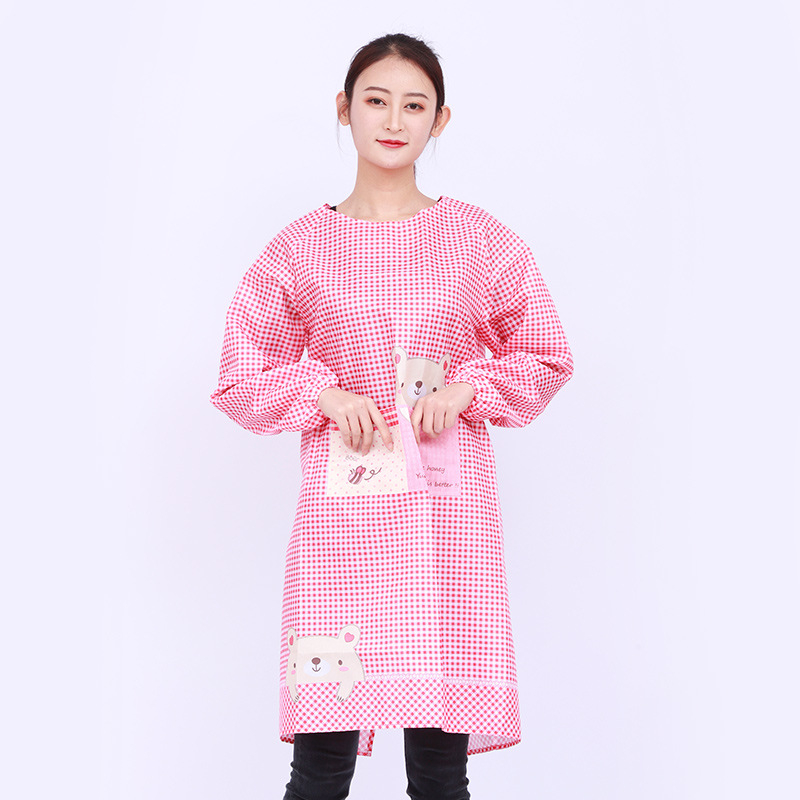 Ποδιά Cox Man με μανίκια – αντιλερωτικό βελούδινο ύφασμα με υφή ροδάκινου, μοτίβο Καρτούν/Ανίμε