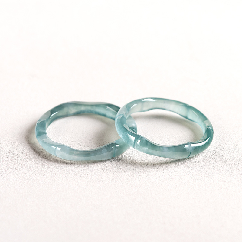 Inel Jadeit gravură 3D, lucrat manual, stil etnic unisex