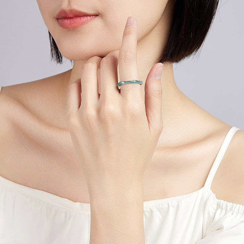 Inel Jadeit gravură 3D, lucrat manual, stil etnic unisex