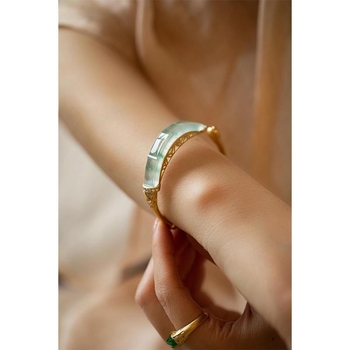 Brățară din aliaj Yu xian, placare electrolitică, stil luxos ușor, greutate 20 g