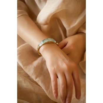 Brățară din aliaj Yu xian, placare electrolitică, stil luxos ușor, greutate 20 g