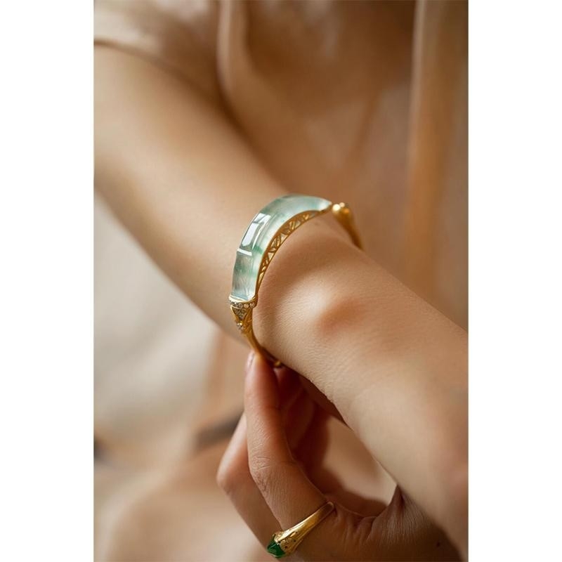 Brățară din aliaj Yu xian, placare electrolitică, stil luxos ușor, greutate 20 g