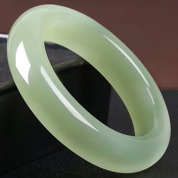 Originálny Xinjiang Hetian jade náramok pre ženy — prírodný Hetian jade, kruhový pásikový dizajn