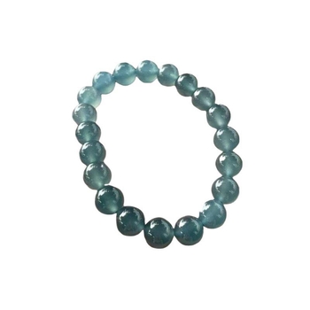 Kézzel készített jadeit golyós karkötő geometriai dizájnnal