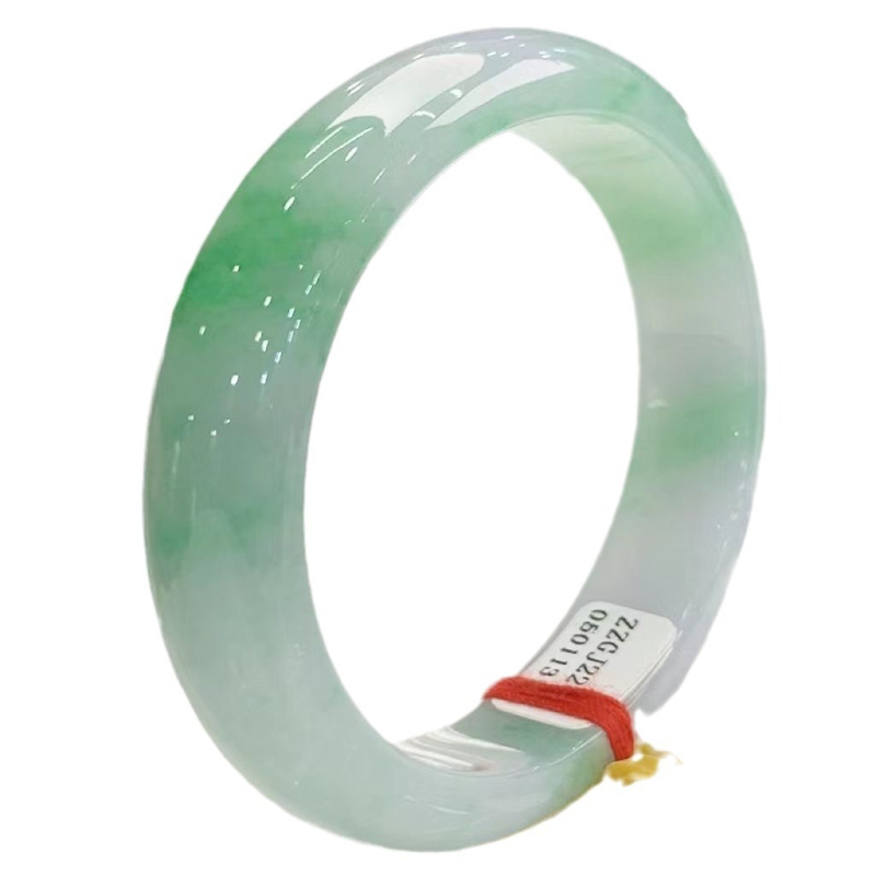 Aosheng ručno izrađena narukvica od ledenog nefrita — unisex prirodni nakit od jade