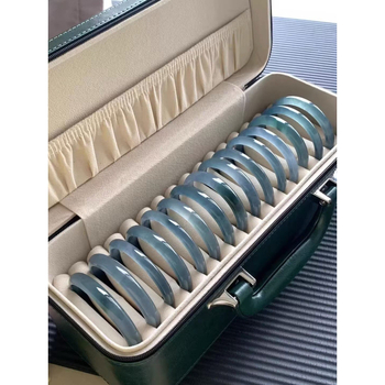 Žad i kalcedon narukvica, ručno izrađena, ledeni tip, etnički stil, geometrijski dizajn