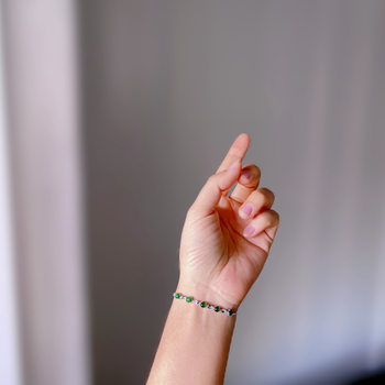 Narukvica od jadeita sa S925 srebrnim umetkom, geometrijski oblik, jednostavan ženski stil, jesen 2025