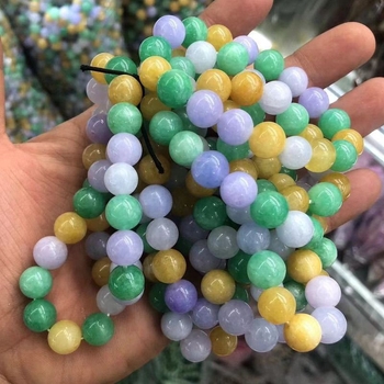 Jade karkötő aranyozással, uniszex, geometriás kialakítás, kézzel készített