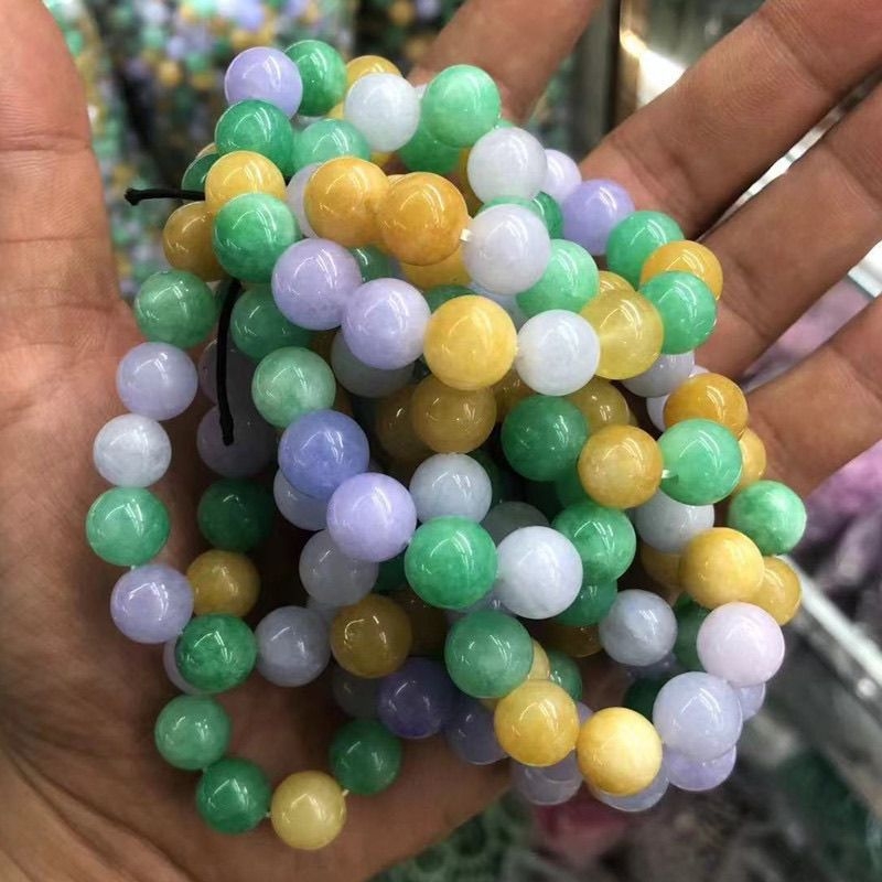 Jade karkötő aranyozással, uniszex, geometriás kialakítás, kézzel készített