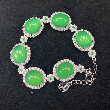 Női achát karkötő gyémántbeültetéssel