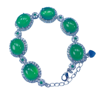 Női achát karkötő gyémántbeültetéssel