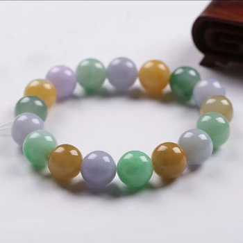 Természetes jadeit karkötő, 12 gyöngy, aranybeültetéssel, kézzel készített, uniszex, gyűjteményes