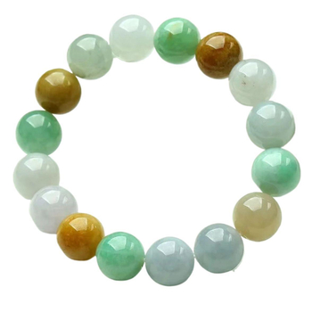 Természetes jadeit karkötő, 12 gyöngy, aranybeültetéssel, kézzel készített, uniszex, gyűjteményes