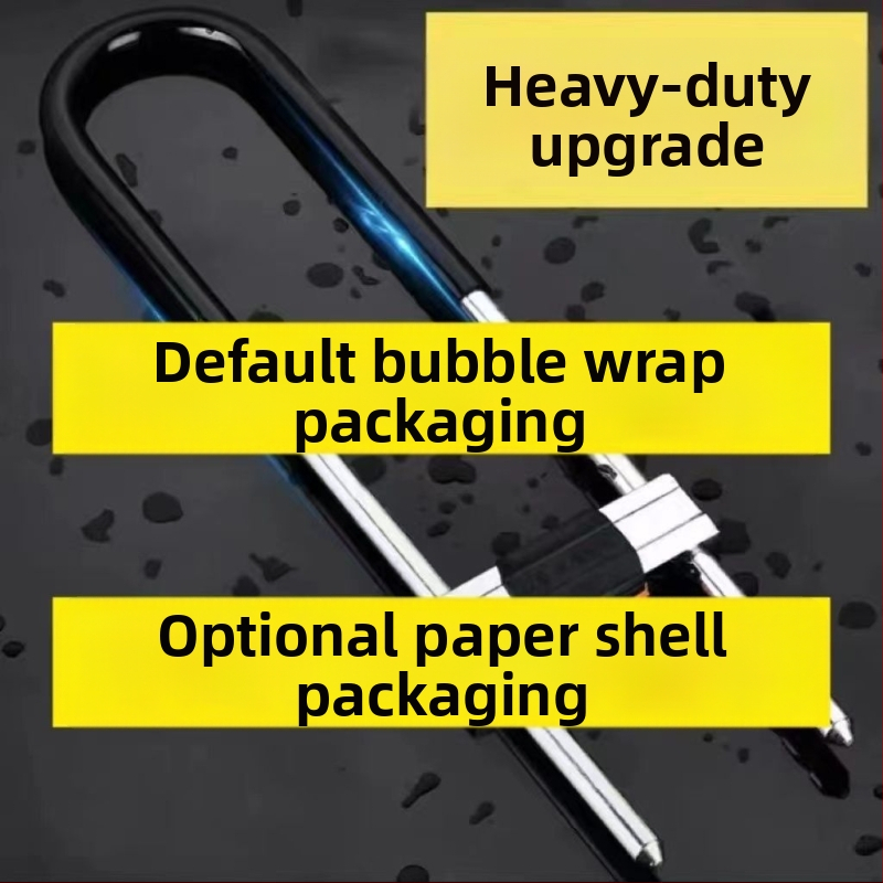 Dzelzs U-formas stikla durvju slēdzis vitrīnām, dvurdurvju slēdzene, mortise tipa slēdzene, pret zādzībām, paplašināta U forma