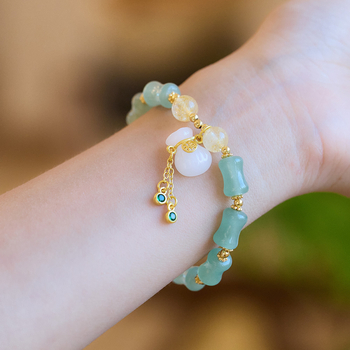 Náramok zo zlatého nefritu a nefritu Tián-šan, ručne vyrobený, geometrický dizajn, dámske čínske štýlové šperky