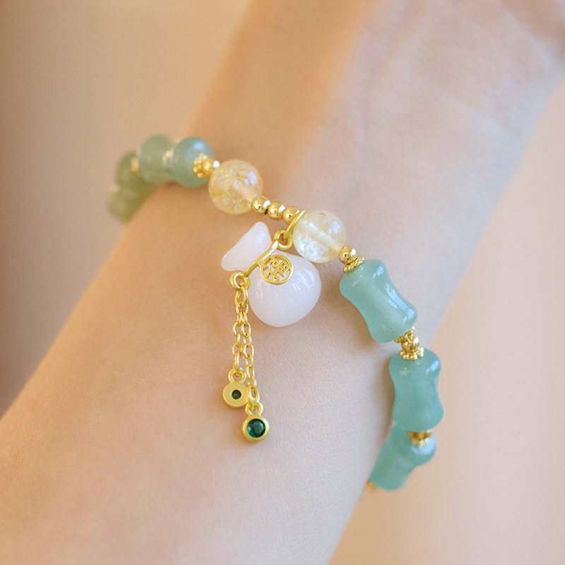Náramok zo zlatého nefritu a nefritu Tián-šan, ručne vyrobený, geometrický dizajn, dámske čínske štýlové šperky