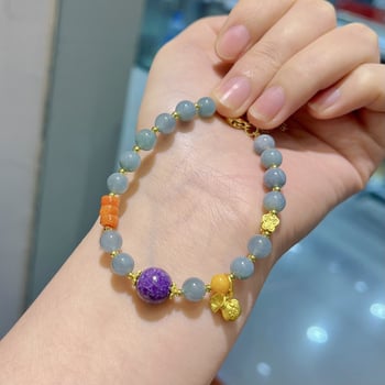 Nefritový náramok pre ženy, ručne vyrobený, originálny dizajn, etnický geometrický štýl, pôvod: Lianyungang